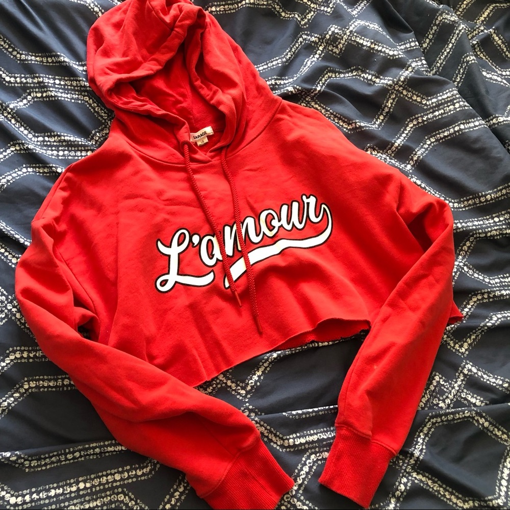 Garage L’amour cropped hoodie